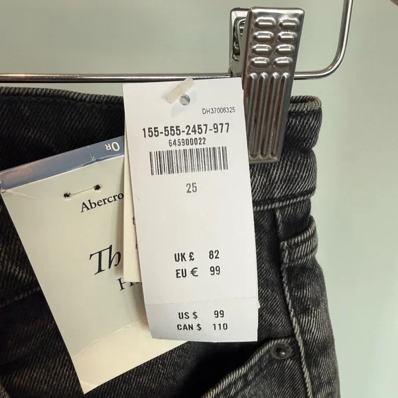 Abercrombie & Fitch The Mom High Rise Jeans size 25 - Picture 3 of 5